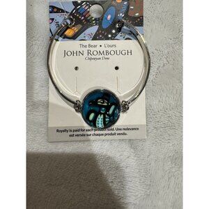 Francis Dick Raven Dome Glass Bracelet Native Canadian Aboriginal Style